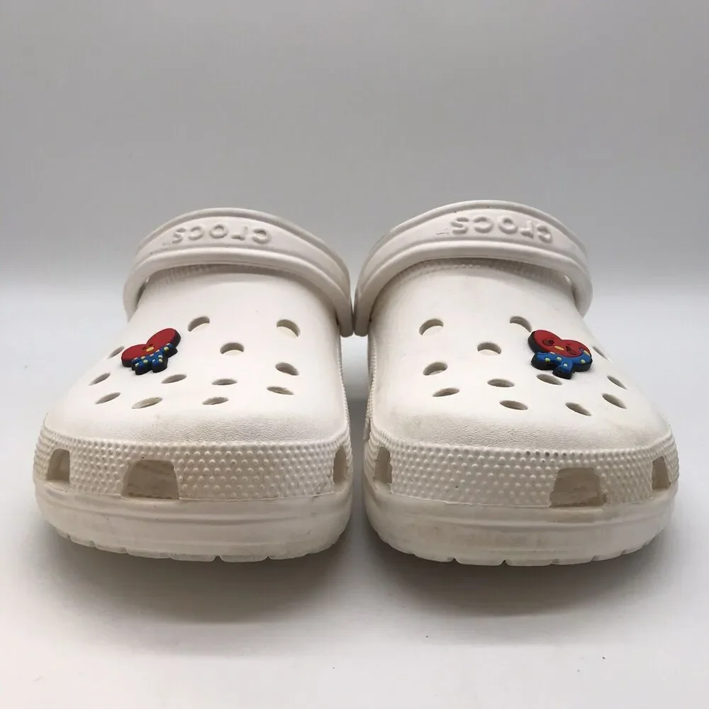 Crocs Classic White Clog Men's 9 - Women's 11 Comfort Shoe Slip On Nurse Sandal - Picture 4 of 12